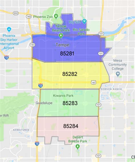 tempe zip codes map|Arizona Zip Code Maps